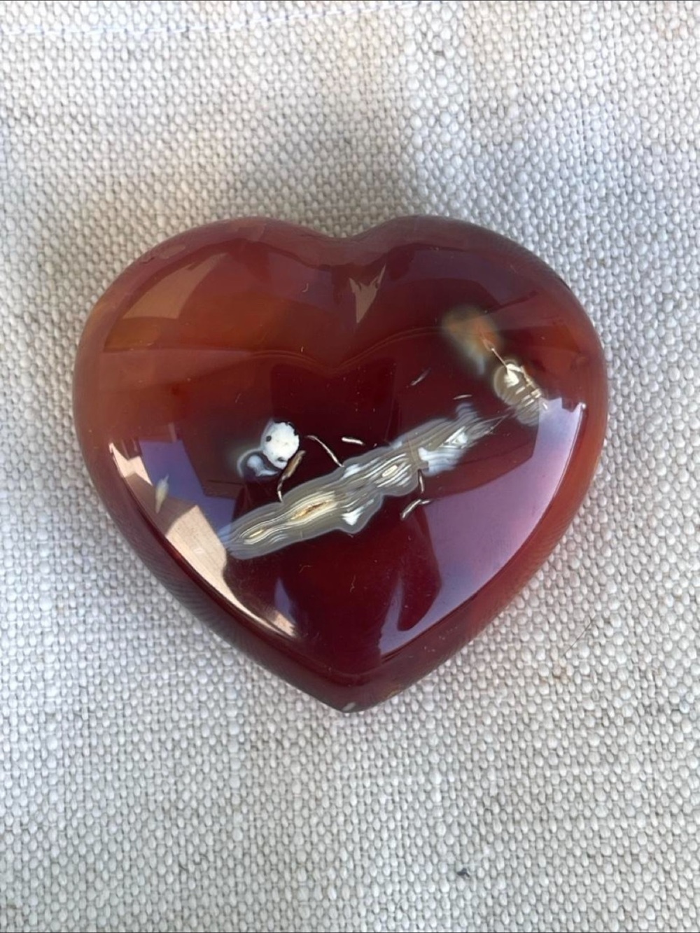 Carnelian Heart Carving Crystal